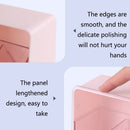 3 PCS HZ006 Desktop Transparent Double-Layer Cotton Swabs And Dustproof Storage Box With Lid(White)