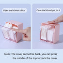 3 PCS HZ006 Desktop Transparent Double-Layer Cotton Swabs And Dustproof Storage Box With Lid(White)