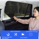 4 PCS Net Yarn Magnetic Suction Type Car Sunshade Curtain, Size: Front Row Arc