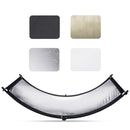 FOMITO U-Shaped Curved Photo Studio Reflector Board 4 In 1 Gold Silver White Black Reflective Board