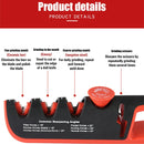 4- In-1 Adjustable Manual Knife Sharpener Multifunctional Knife Sharpener(Black Red)