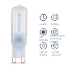 6 PCS G9 LED Corn Lamp 2835 Patch Energy-Saving Light Bulb, Power: 3W 14 Beads Milky White Mask(Blocking-White)