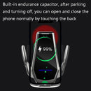 H10 15W Automatic Wireless Charging Car Mobile Phone Bracket, Style: Magnetic Suction Head+Capacitor(Star Silver)