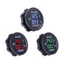 2 In 1 Modified Car Double Digital Voltage Current Table Measuring Instrument(Red Light)