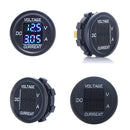 2 In 1 Modified Car Double Digital Voltage Current Table Measuring Instrument(Blue Light)