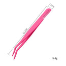 6 PCS Stainless Steel Marriage Accepted Eyelashes Tweezers Eyebrow Combing Tweezers, Color Classification: Pink