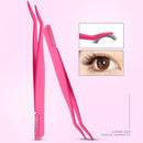 6 PCS Stainless Steel Marriage Accepted Eyelashes Tweezers Eyebrow Combing Tweezers, Color Classification: Pink