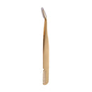 6 PCS Stainless Steel Marriage Accepted Eyelashes Tweezers Eyebrow Combing Tweezers, Color Classification: Golden