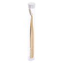 6 PCS Stainless Steel Marriage Accepted Eyelashes Tweezers Eyebrow Combing Tweezers, Color Classification: Golden (PVC Tube)