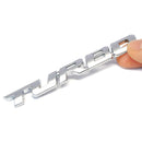 8 PCS Car Alloy Modified Turbocharged TURBO Metal Car Sticker Sports Body Sticker Car Tail Label Side Decoration Sticker, Model: Small 10 X 1cm(Silver)