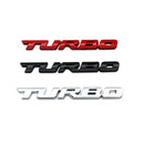 8 PCS Car Alloy Modified Turbocharged TURBO Metal Car Sticker Sports Body Sticker Car Tail Label Side Decoration Sticker, Model: Small 10 X 1cm(Black)