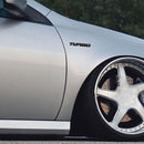 8 PCS Car Alloy Modified Turbocharged TURBO Metal Car Sticker Sports Body Sticker Car Tail Label Side Decoration Sticker, Model: Small 10 X 1cm(Silver)