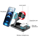 W-1 4 in 1 Desktop Folded Multi-Function Wireless Charger For Mobile Phone / IWatch / AirPods / Apple Pencil