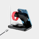 W-1 4 in 1 Desktop Folded Multi-Function Wireless Charger For Mobile Phone / IWatch / AirPods / Apple Pencil