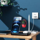 W-1 4 in 1 Desktop Folded Multi-Function Wireless Charger For Mobile Phone / IWatch / AirPods / Apple Pencil