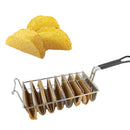 Stainless Steel Taco Tortilla Crust V-Shaping Tool ,Style: 6 Grid Fried Basket