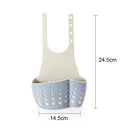 Kitchen Sponge Drain Holder Wheat Fiber Storage Rack Basket Wash Cloth Toilet Soap Shelf Organizer(Blue)