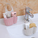 Kitchen Sponge Drain Holder Wheat Fiber Storage Rack Basket Wash Cloth Toilet Soap Shelf Organizer(Blue)