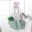 Kitchen Sponge Drain Holder Wheat Fiber Storage Rack Basket Wash Cloth Toilet Soap Shelf Organizer(Blue)