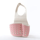 Kitchen Sponge Drain Holder Wheat Fiber Storage Rack Basket Wash Cloth Toilet Soap Shelf Organizer(Pink)