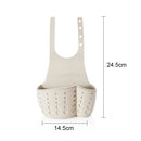 Kitchen Sponge Drain Holder Wheat Fiber Storage Rack Basket Wash Cloth Toilet Soap Shelf Organizer(Beige)