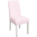 2 PCS Simple Soft High Elastic Thickening Velvet Semi-Interior Chair Cover Hotel Chair Cover(Pink)