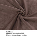 2 PCS Simple Soft High Elastic Thickening Velvet Semi-Interior Chair Cover Hotel Chair Cover(Khaki)