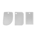 20 Sets Plastic Cake Scraper Butter Cake And Chocolate Slice Scraper(White)
