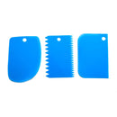 20 Sets Plastic Cake Scraper Butter Cake And Chocolate Slice Scraper(Blue)
