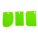 20 Sets Plastic Cake Scraper Butter Cake And Chocolate Slice Scraper(Green)