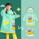 Smally Cartoon Children Raincoat EVA Waterproof Student Split Poncho, Size: XXL(Mint Green)