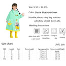 Smally Cartoon Children Raincoat EVA Waterproof Student Split Poncho, Size: XXL(Mint Green)