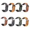 Quick Release Watch Band Crazy Horse Leather Retro Watch Band For Samsung Huawei,Size: 22mm (Deep Brown Silver Buckle)