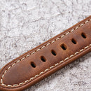 Quick Release Watch Band Crazy Horse Leather Retro Watch Band For Samsung Huawei,Size: 24mm (Dark Brown Black Buckle)