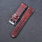 HB001 Color-Changing Retro Oil Wax Leather Universal Watch Band, Size: 18mm(Wine Red)