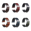 HB001 Color-Changing Retro Oil Wax Leather Universal Watch Band, Size: 18mm(Wine Red)