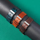 HB001 Color-Changing Retro Oil Wax Leather Universal Watch Band, Size: 18mm(Wine Red)