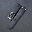 HB001 Color-Changing Retro Oil Wax Leather Universal Watch Band, Size: 20mm(Black)