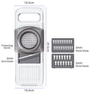 Multi-Function Slicker Kitchen Gadget Potato Slice Grater, Colour: Three Knives Gray