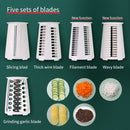 Multi-Function Slicer Hand Roller Kitchen Cut Vegetable Grater, Colour: White