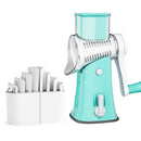 Multi-Function Slicer Hand Roller Kitchen Cut Vegetable Grater, Colour: Blue