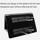 PC Laptop Protective Case For MacBook Air 13 A1932/A2179/A2337 (Plane)(Pure Black)