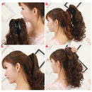 Women Curly Hair Short Ponytail Wig With Shark Clip(4AH27A