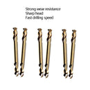 10 PCS M35 Cobalt-Containing Twist Drill Bit High-Speed Steel Double Head Metal Steel Plate Expansion Hole Drill, Model: Double Head 3.2mm