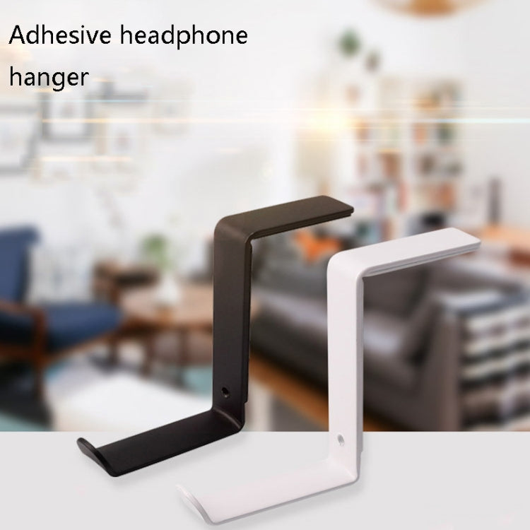 2 PCS JD045 Computer Headwear Headset Hook Multi-Function Metal Display Rack(Black)