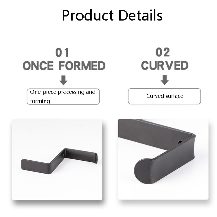 2 PCS JD045 Computer Headwear Headset Hook Multi-Function Metal Display Rack(Black)