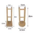 2 PCS Wooden Headphones BracketIn Wooden Headphones Show Racks(Round Bottom)