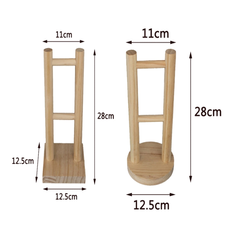 2 PCS Wooden Headphones BracketIn Wooden Headphones Show Racks(Square Bottom)