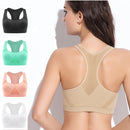 High Stretch Breathable Top Fitness Women Padded Sports Bra, Size:L (White)