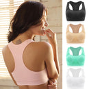 High Stretch Breathable Top Fitness Women Padded Sports Bra, Size:XL (Black)